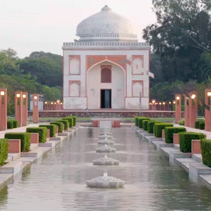 The central Axis and the Sunder Burj in the Sunder Nursery, Delhi