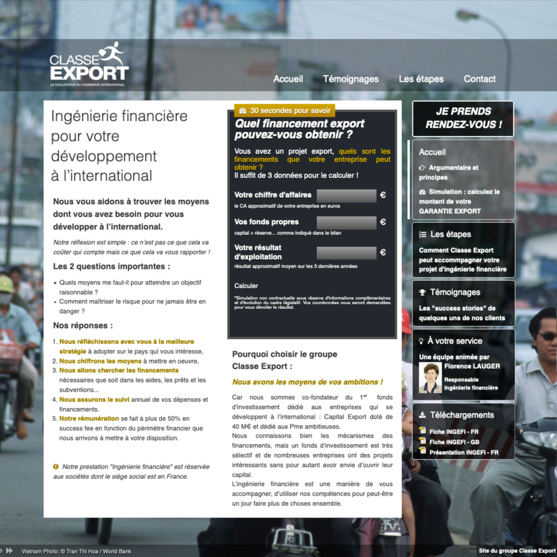 Site instututionnel Classe Export